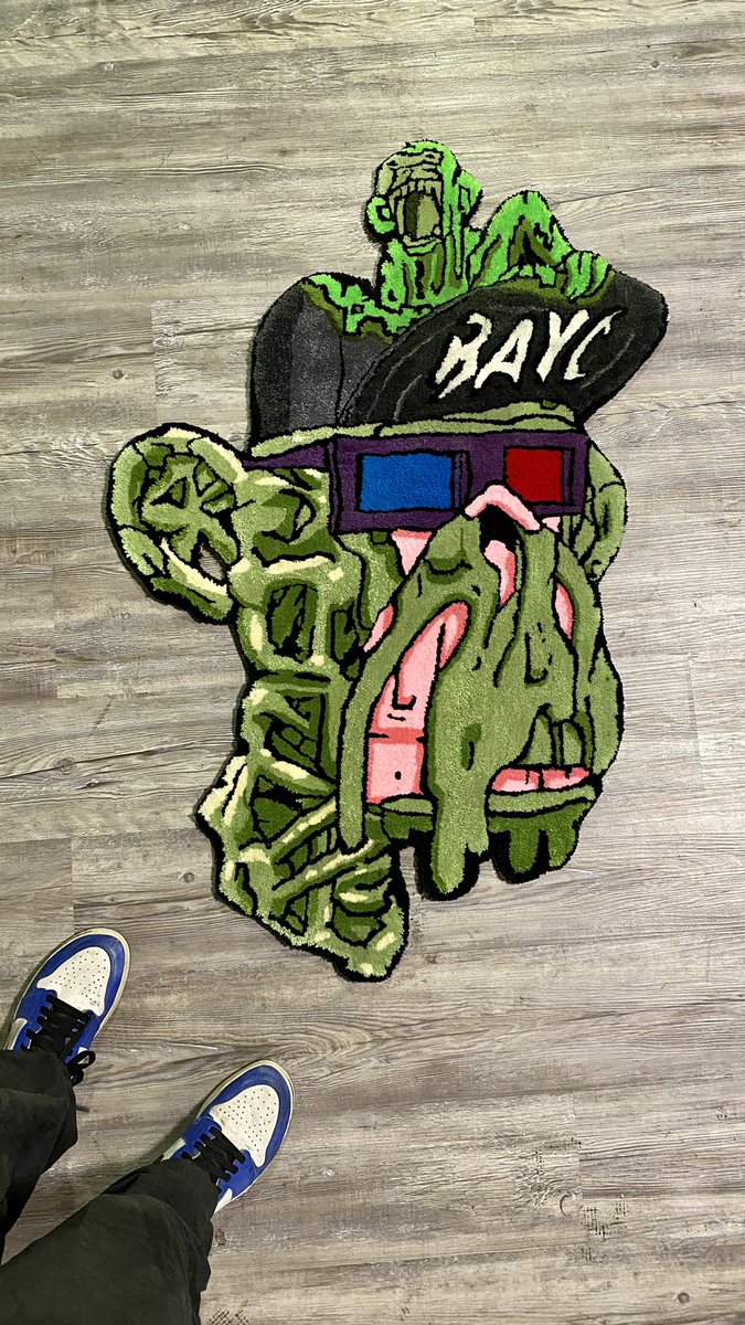 Just finished my first Mutant Ape Rug👀@DotWorkByDavid <a href="/BoredApeYC/">Bored Ape Yacht Club 🍌</a>