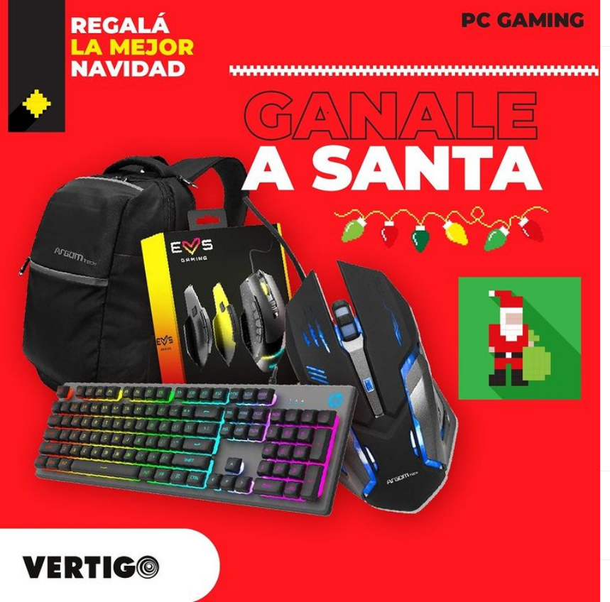 TiendaVertigo's tweet photo. Hacé de esta Navidad una navidad gaming. Vení y elegí lo que necesitás para vencer al boss del aburrimiento, teclados, mouse, en fin, lo necesario para ganar.

Visita nuestras tiendas o sitio web: https://t.co/l5SUqVyE7c

#VERTIGO #RegaláLaMejorNavidad https://t.co/ZbWZbke22U