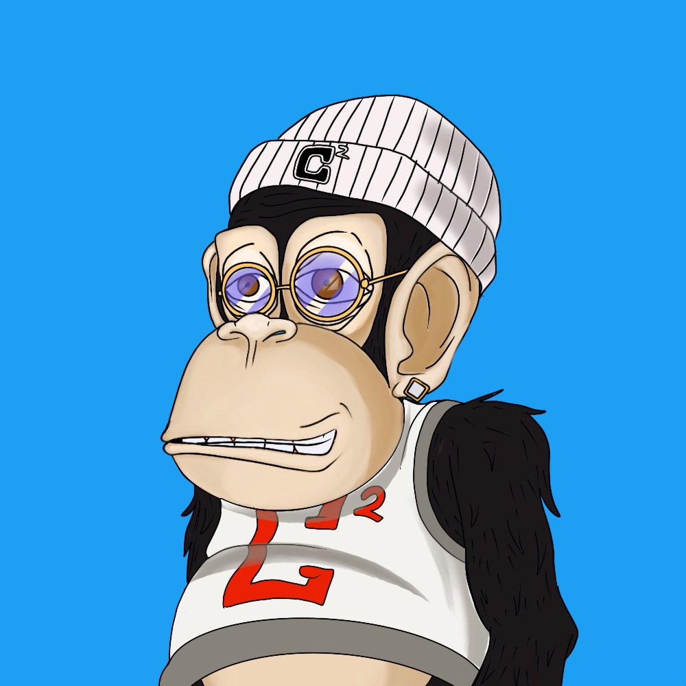 CryptoChimpzNFT's tweet photo. C² Beanie for the win 🚀 #NFTCommmunity https://t.co/ZyhoBqPW2I
