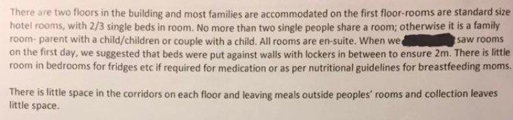This from the “inspection” of #SkelligStar that led to the contract. What word was redacted 🤔? <a href="/DorasIRL/">Doras</a> <a href="/masi_asylum/">MASI - Movement of Asylum Seekers in Ireland</a> <a href="/irishexaminer/">Irish Examiner</a>