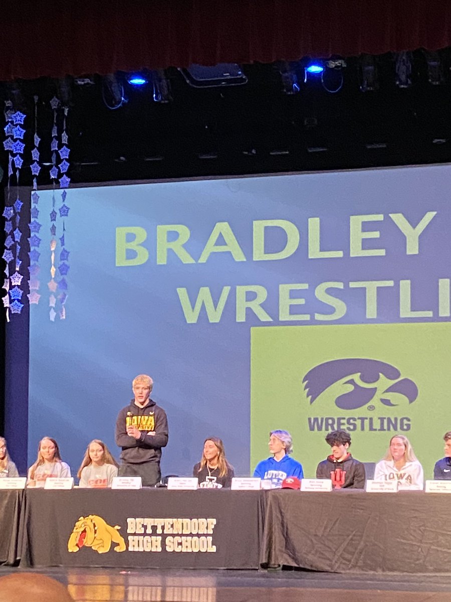 Congrats to Bradley Hill on signing his letter of intent to wrestle for the Hawks today. Proud of you!