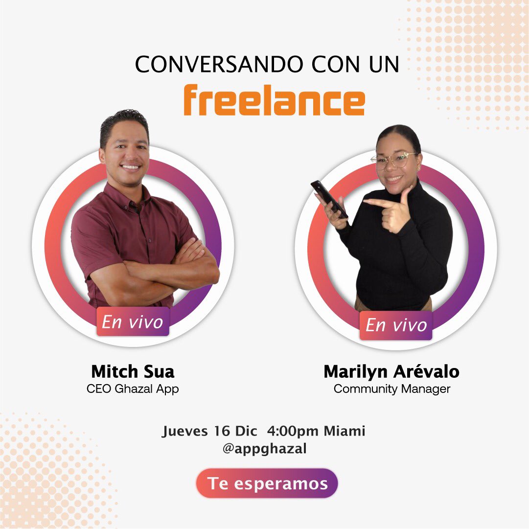mar_arevalocm's tweet photo. Live mañana junto a @Ghazalapp1 
#CommunityManager #communitymanagerfreelance https://t.co/twhj97lu3k