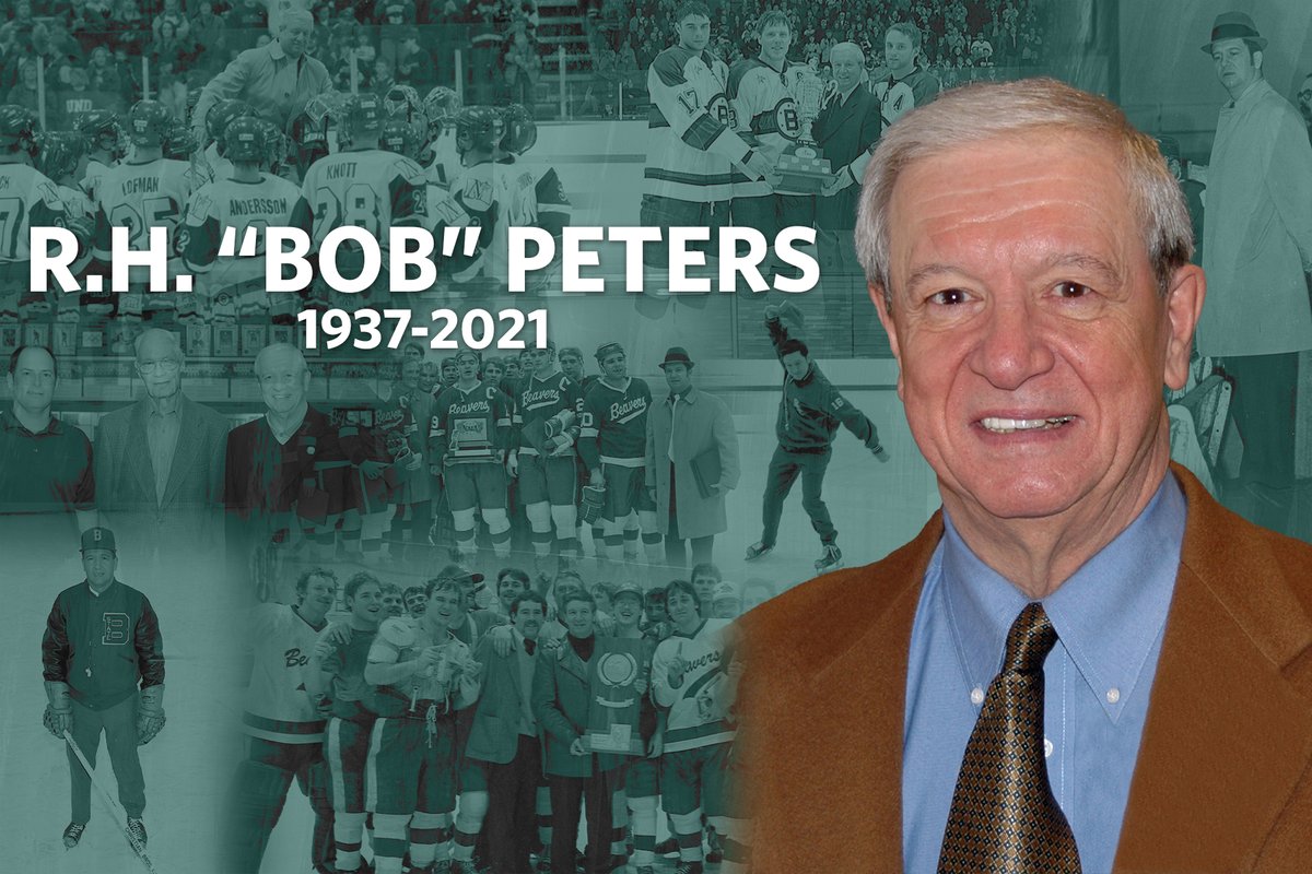 The Bemidji State and college hockey communities have lost a legend. R.H. "Bob" Peters passed away today at the age of 84. The longtime coach led the Beavers to 702 wins and 13 national titles between 1966 and 2001. bit.ly/3F4nQD6