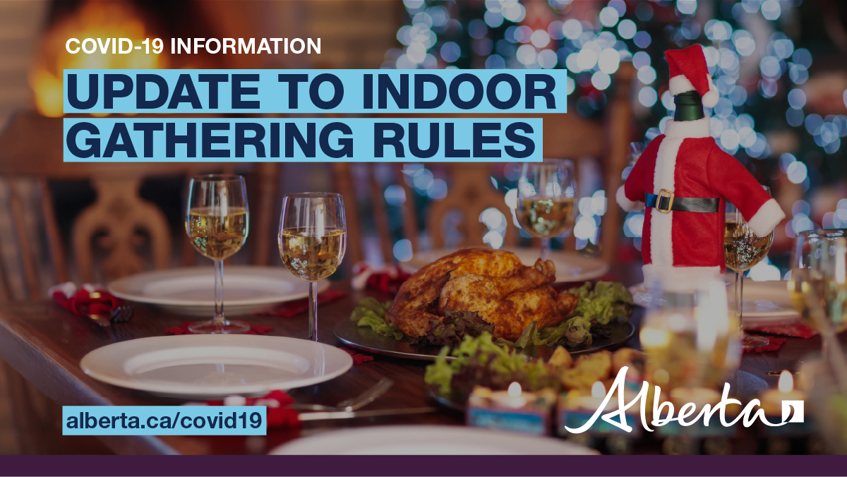 YourAlberta's tweet photo. Effective immediately, indoor social gatherings:
▶️ Remain limited to 10 people (no limit on children under 18)
▶️ Are no longer limited to two households
▶️ Are permitted for both vaccinated and unvaccinated Albertans 

More information: https://t.co/50YvJOdbdn #COVID19AB https://t.co/MGXiSDTfzJ