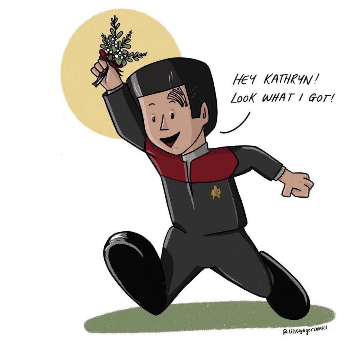 starshiptempest's tweet photo. Ohhhh this is too cute. Thank you for this holiday gem, @lilvoyagercomics! Go over to their feed for a smile, especially if you ship Janeway and Chakotay!
#StarTrekArt #StarTrekChristmas #JCshipper #Janeway #Chakotay #STVoyager #VoyagerArt #SupportArtists #StarshipTempest https://t.co/XWp53Ee6Ij