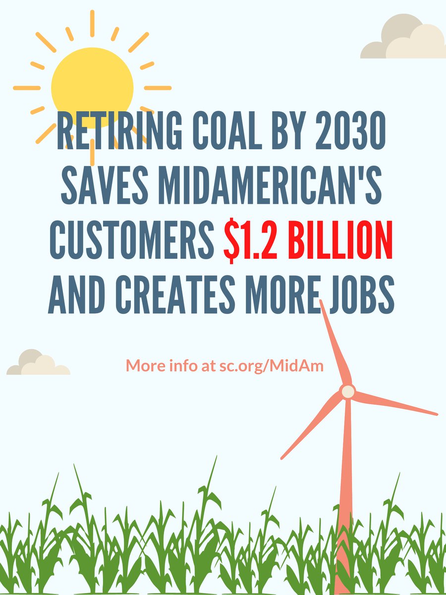 IABeyondCoal's tweet photo. TODAY we are sharing analysis showing MidAm would save customers $1.2 BILLION by retiring its 5 coal plants and replacing with clean energy. Join us! https://t.co/DEnLjSRzm7
#ActOnClimate #CoalTruth #Make100Mean100
@Iowa_Env
@IABeyondCoal
@ELPCenter https://t.co/XX00rAFA0W