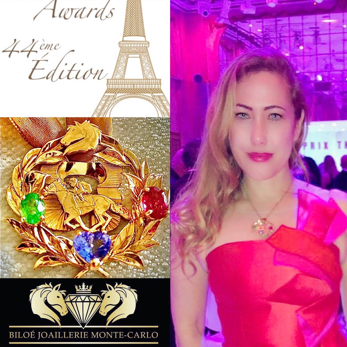 Nouvelle Ambassadrice dans le CINÉMA
Le pendentif de la collection de la Maison <a href="/SandraBiloe/">Biloé Joaillerie Monte-Carlo</a> Biloé Joaillerie Monte-Carlo est portée par la talentueuse Actrice  Myriam Charleins lors du sélect Gala des 44 eme Awards « The Best » avec des invités prestigieux. 

<a href="/MyriamCharleins/">Myriam Charleins</a>