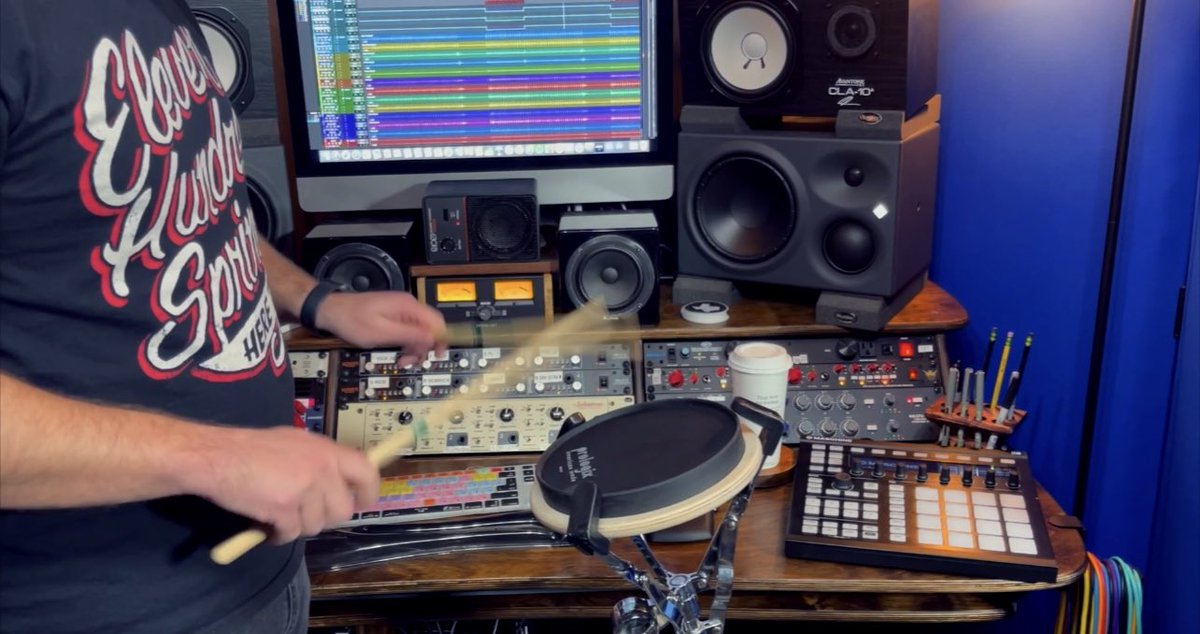 I’ve been using the smaller Blackout pad from <a href="/prologixpads/">Prologix Percussion</a> and absolutely love it. Feels great and is extremely quiet. Perfect for backstage warmups!