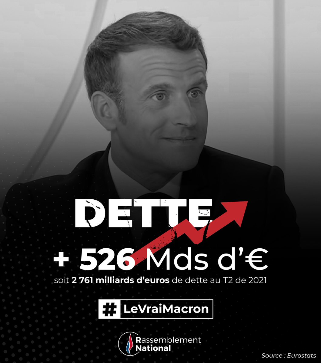 Emmanuel Macron parle de réduire la dette alors qu'elle a explosé sous son quinquennat. #LeVraiMacron #MacronTF1
