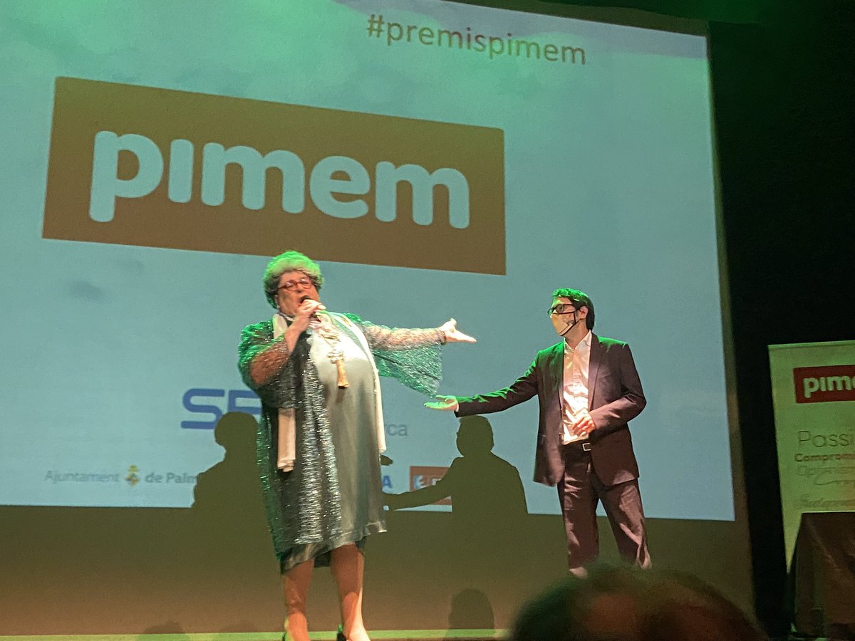EvaPomar's tweet photo. La Veneciana, Conecta Balear, Rentalbikes Mallorca, Abbacino, Es Garrover, Mallorca Sense Fam y el Colegio de Graduados Sociales #premispimem 2021.
Enhorabuena a todos y a @pimemdigital.
Y a @madopereta por hacernos reír. https://t.co/ZxSTBV4H1w