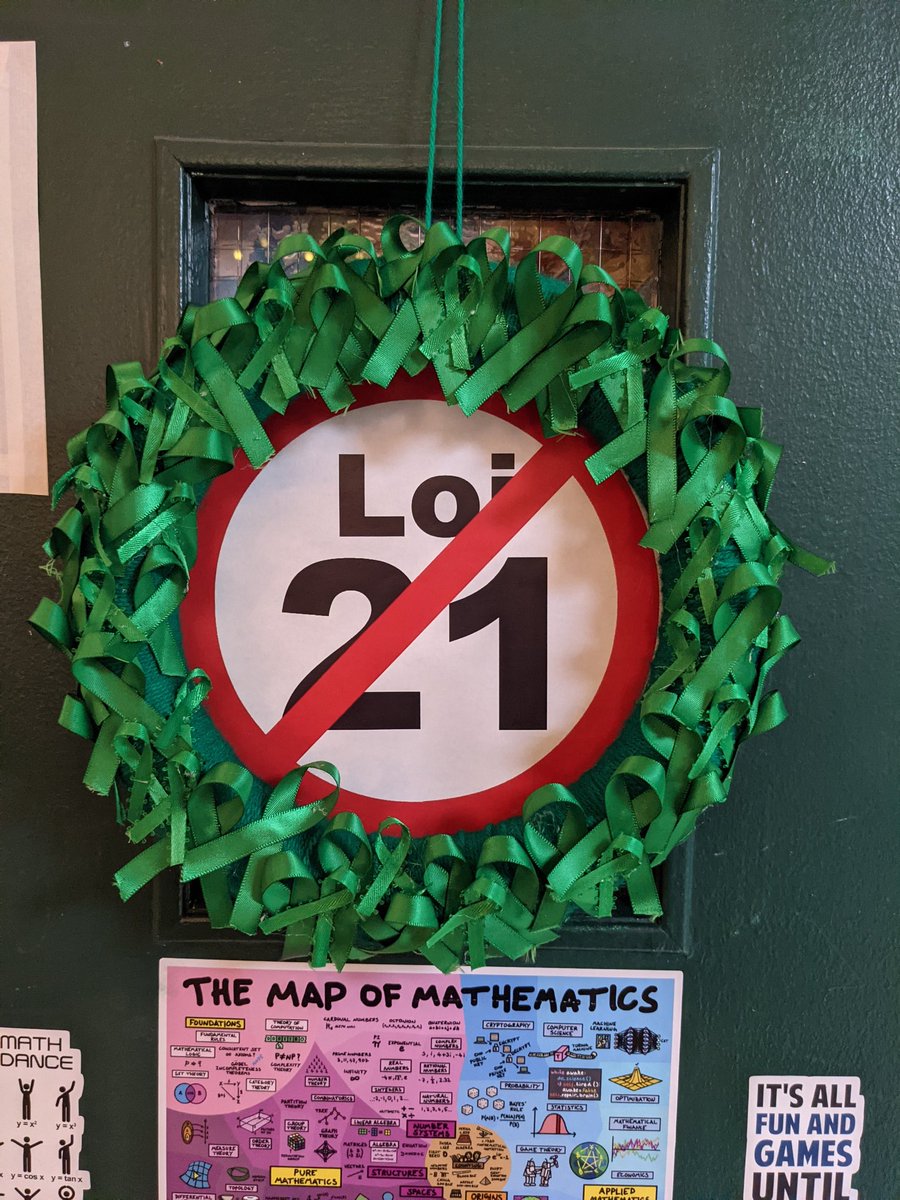 We had a wreath decorating contest. Seemed like a great opportunity to show support for our colleague @fatemeh_anvari and take a stand against an unjust law.