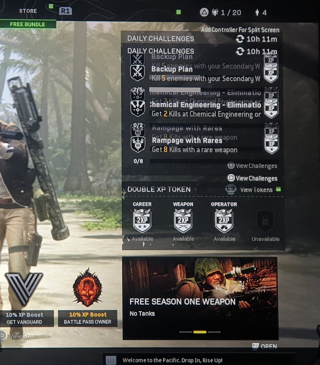 TheDutchMonkey's tweet photo. The first thing you see after an update of 16GB on Warzone. Game is official broken 😑

#warzone #update #WarzoneReport https://t.co/bJpXcSSo6G