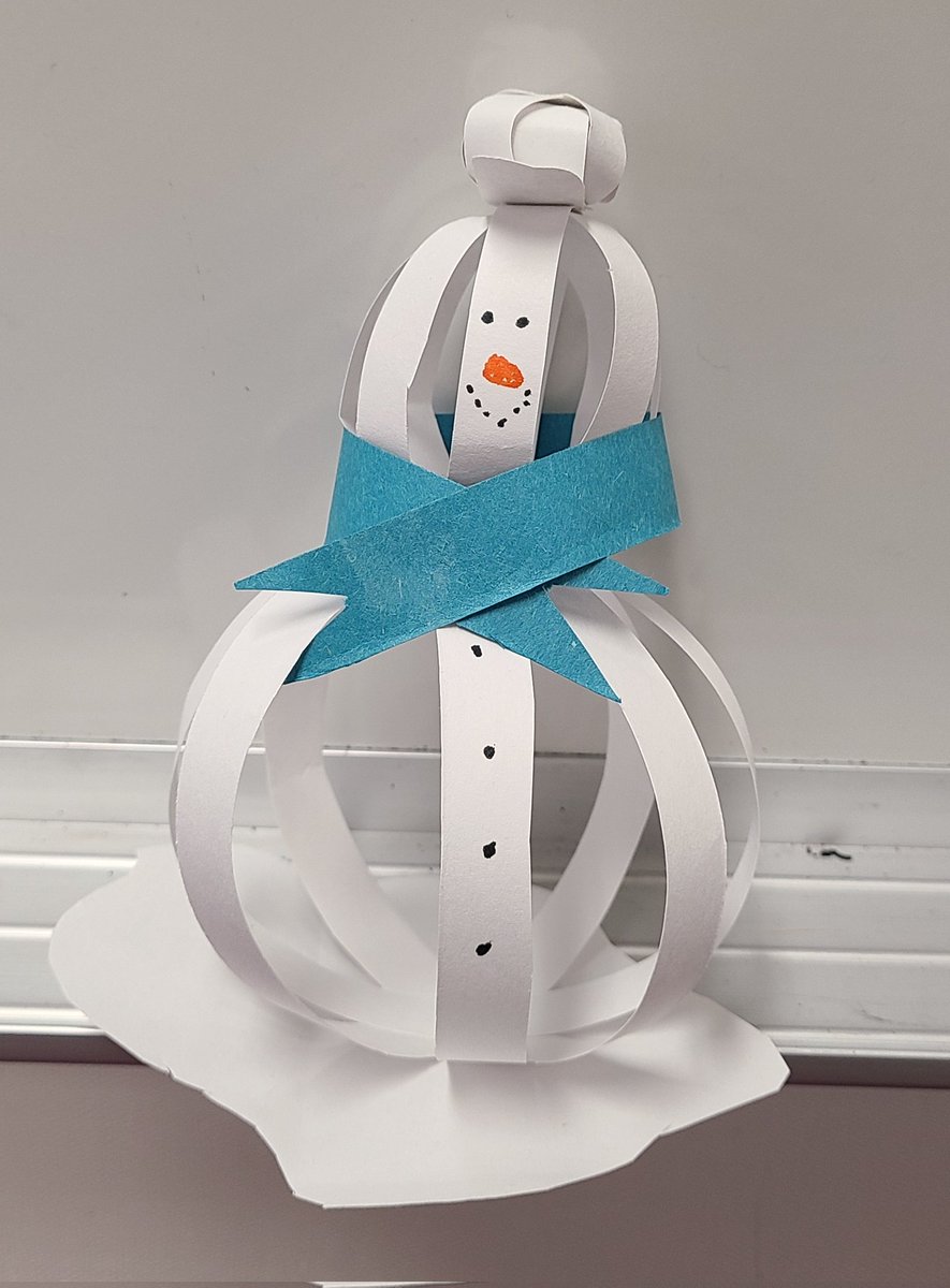 Do you want to build a snowman?
Today in 3W students got to build their own paper snowpeople! I loved seeing the creativity the students had with their art!