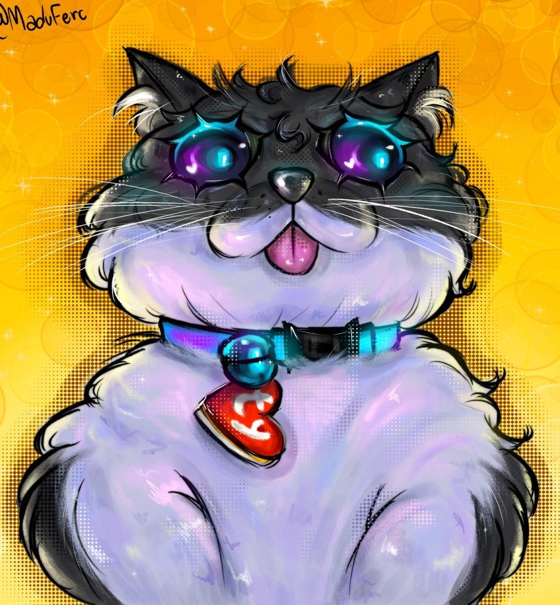 Minha contribuição, amei desenhar esse gatinho 🤧❤❤🐱 #digitalart #Gato #digitalpainting