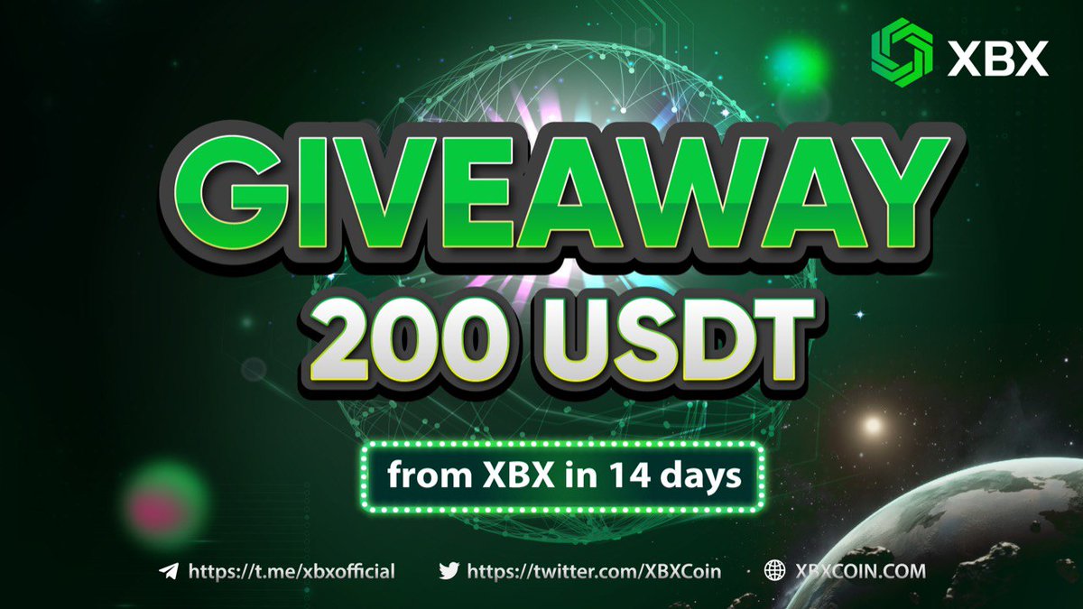 Christmas is coming and we want to give you a little present from us!

How to win? It's easy, just follow these tasks and you will be able to win 200 USDT from us.

📍follow us + retweet this
📍let us know how xbx affects you
📍join t.me/xbxofficial

Good luck!😎