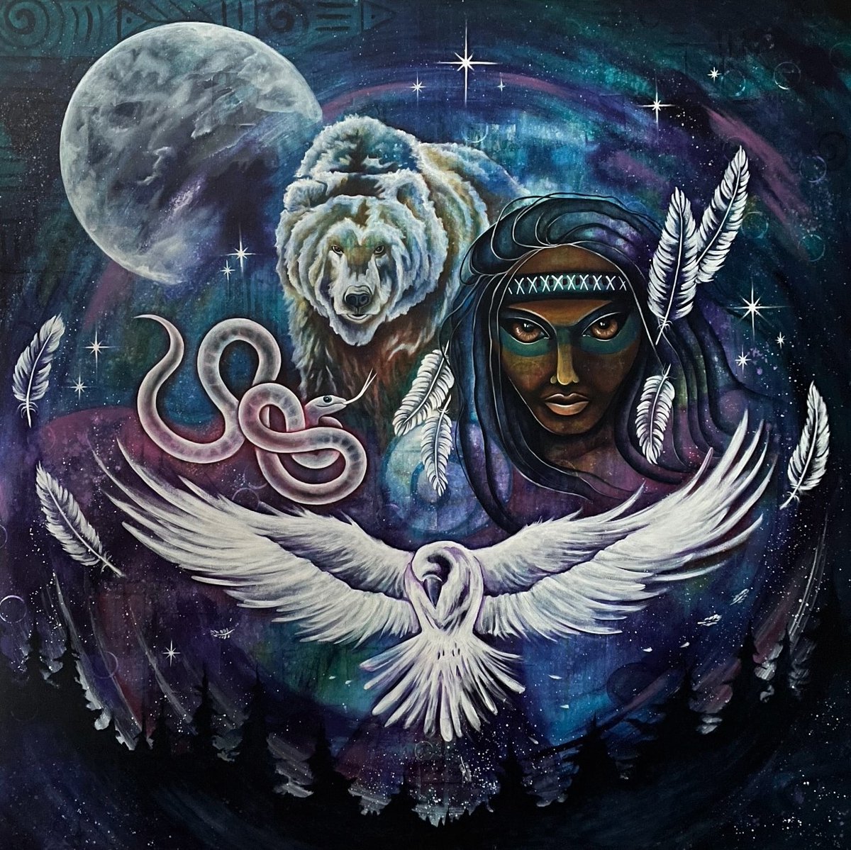 xCREATIVEANNIEx's tweet photo. Time to step back for a couple days to see if I find anything else to do, now I need to come with a title... 

#spiritualartist #dreamart #celestialart #symbolicart 
#intuitiveartist #artistsoulretreat #intuitivepainting #flowpainting #arthealing #artforhealing #wildlifepainting https://t.co/lgEO9ab859