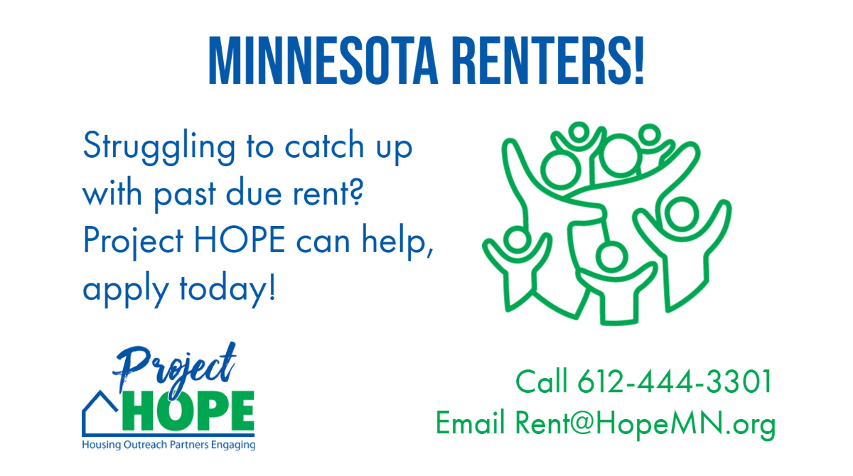 ProjectHOPE_mn's tweet image. Minnesota Renters! Get Caught up on Past Due Rent!
#mn #minnesota #rent #rentassistance #renthelpmn #projectHOPEmn #housing