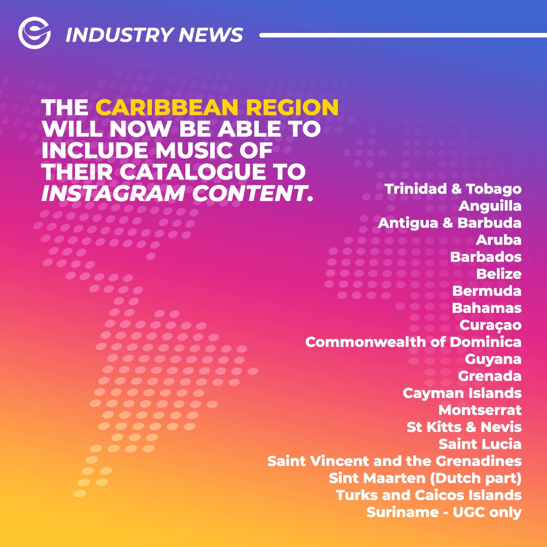 via <a href="/ONErpm/">ONErpm</a> - Finally Instagram Music is Now Available Throughout the Caribbean! You can now post images and videos using licensed music. Just select the “music” option from “stickers” in your Instagram stories and Reels and Share Your Music to the World!

#ONErpmFAM #ONErpmAFRC