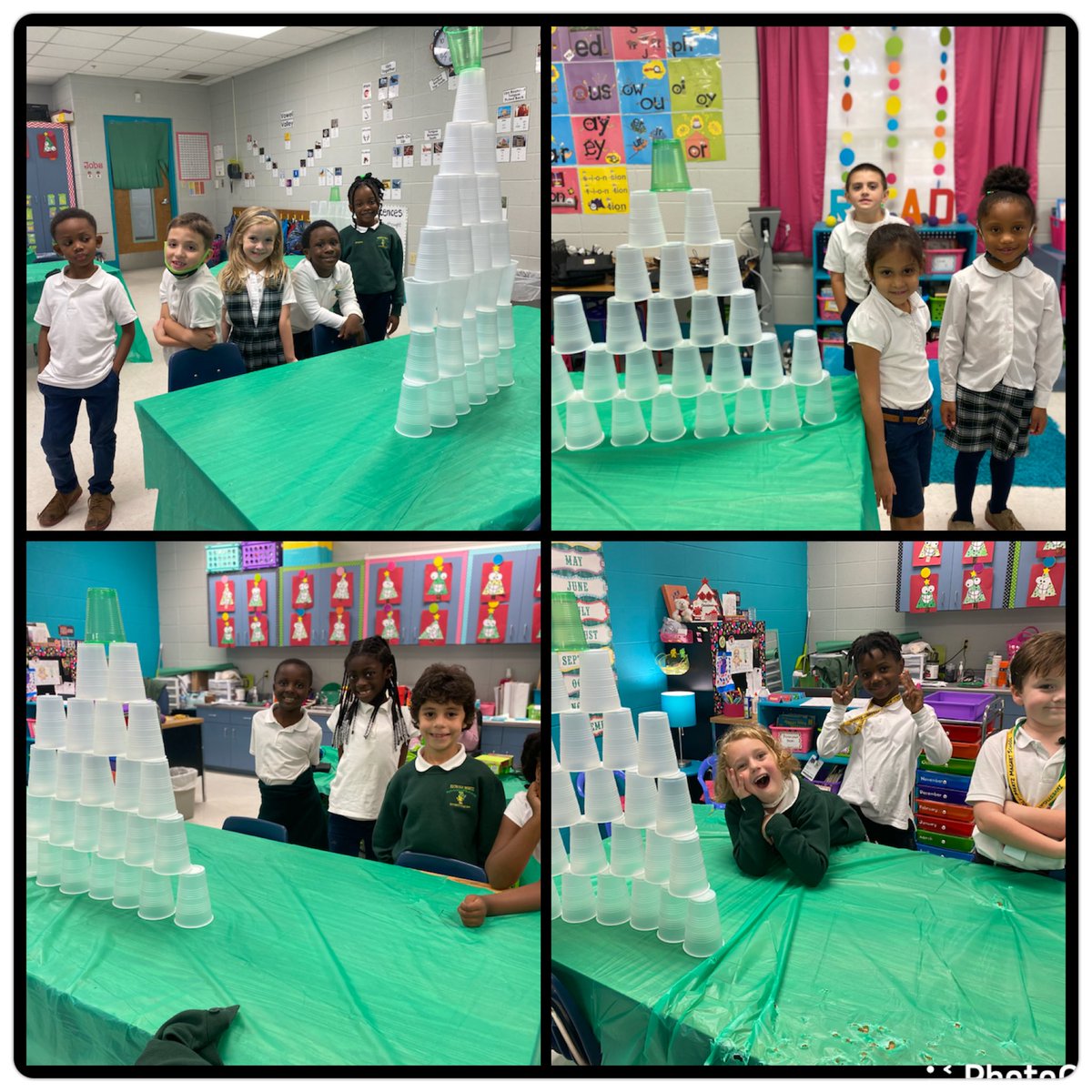 jennifeready22's tweet photo. Christmas Stem #2 Build the Tallest Tree using cups! Tallest one was a little more than 3 feet! #decemberactivities #lastweekbeforebreak @EicholdMertzMST #thatssomertz @MobilePublicSch https://t.co/fyNwZ4dO3y
