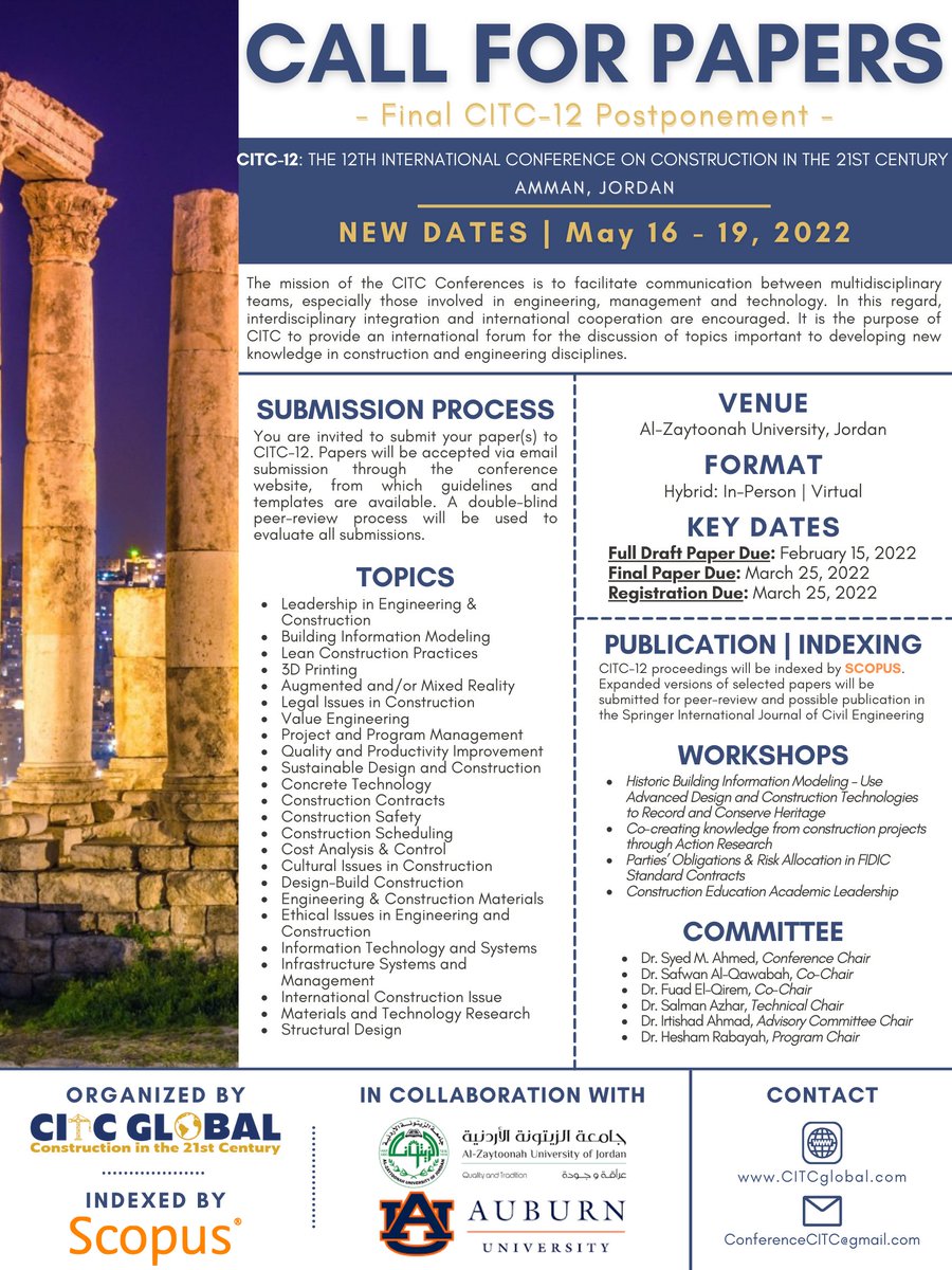 CITCConference's tweet photo. CITC-12 Call for Papers - https://t.co/GIe2K9QHKM https://t.co/yrw45yLrqB