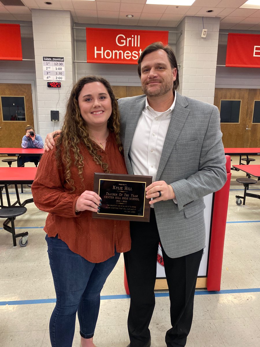 TweetDCS_CHHS's tweet photo. Congratulations to Center Hill High School’s Teacher of the Year, Ms. Kylie Hill! https://t.co/kTkbGUaVOw