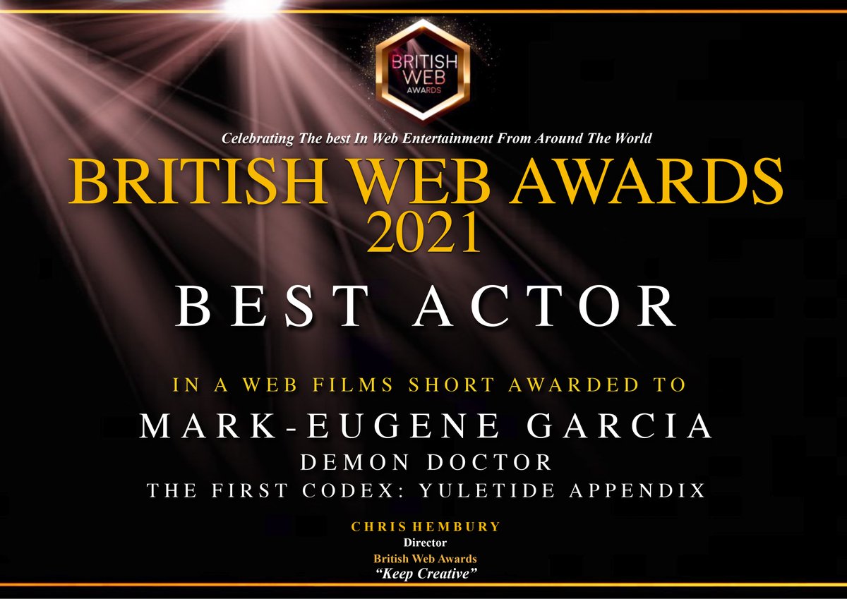 SidekickProd's tweet photo. A huge thank you to @britishwebaward for recognizing both #DemonDoctor and #SkeletonCrew. We work so hard on these shows, and it's such an honor. We're also so proud to be named Best LGBT series for the SECOND YEAR IN A ROW at the British Web Awards! Congrats all cast and crew! https://t.co/43PkIVvGTT