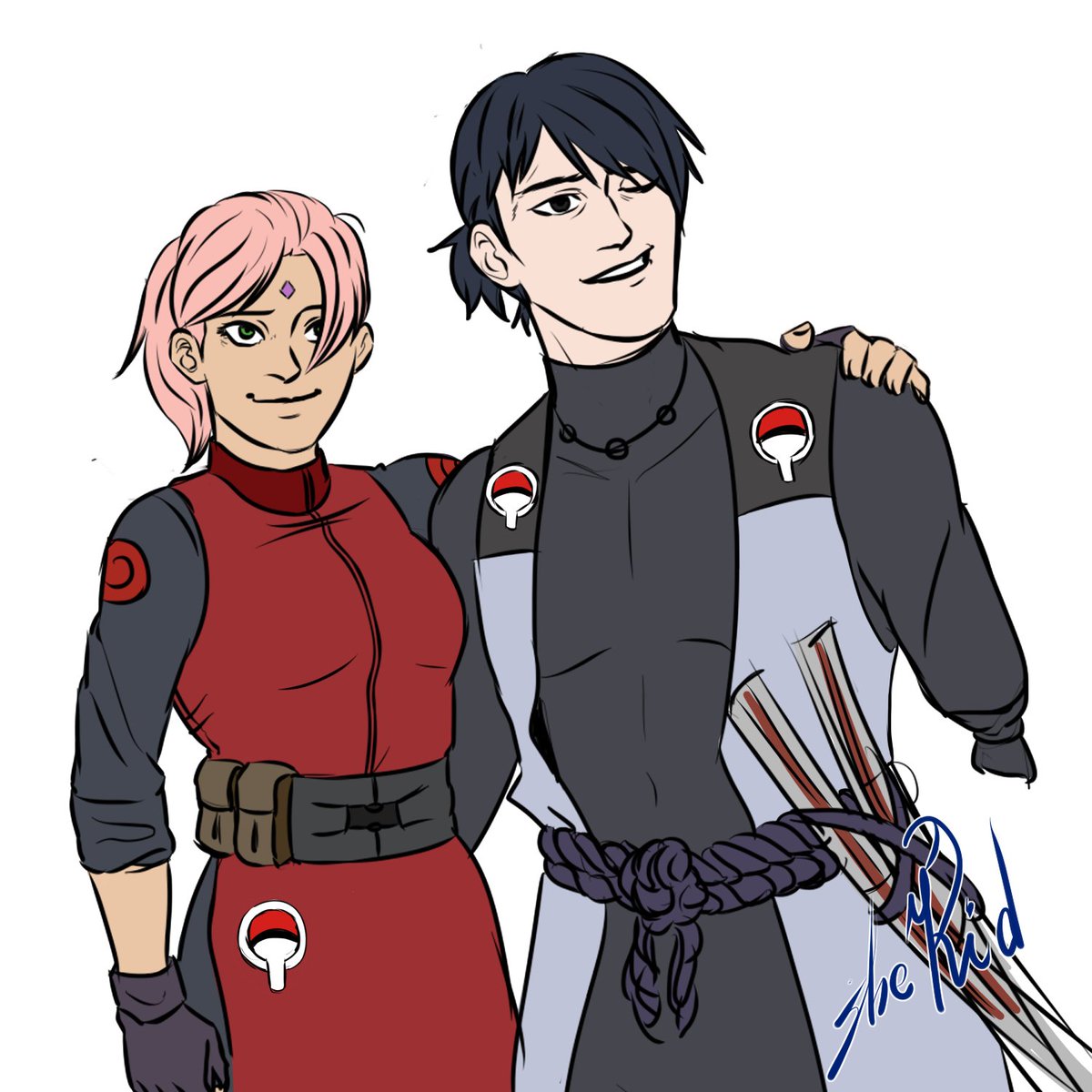 SheKidBGK's tweet photo. Sakura and Sasuke redesign. Also known as "Ponytail couple"
#Sasusaku #sakuraharuno #sasukeuchiha https://t.co/eA2ZFuN8pF