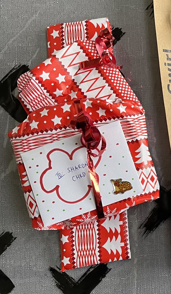 SharonGrowCoach's tweet photo. 🙏 you also for your thoughtfulness in including not 1 but 3 gifts for our daughter’s first Xmas with us-totally unexpected.After a wee incident (not SS related) we are currently learning about not unwrapping the presents till Xmas day🤦🏻‍♀️. Can we wait till then? #SecretSantaNZ2021 https://t.co/GHLW2kRUMv