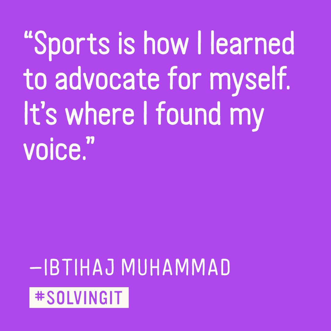 DohaDebates's tweet photo. Ibtihaj Muhammad is #SolvingIt!

@IbtihajMuhammad was the first Muslim American to wear hijab while competing for the US in the 2016 Olympics, where she won bronze in fencing. She is a sports equality advocate, author, entrepreneur and an ambassador with @SportsDiplomacy. https://t.co/evCCGUfzvR