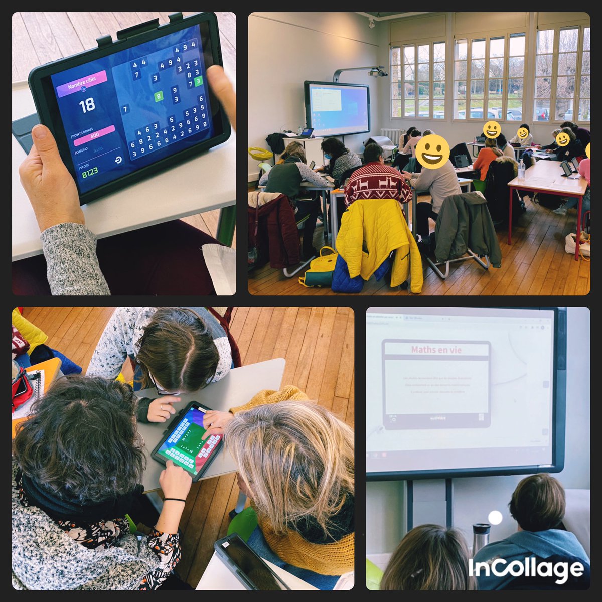 avec_Annabelle's tweet photo. Aujourd’hui des enseignants motivés de @Guyancourt78 et de @VilleMontigny78 ont découvert des applications et des sites à utiliser avec leurs élèves. Ils ont pu se questionner sur l’utilisation de la tablette à l’école pour mieux l’investir ensuite. #Maths #mathenvie https://t.co/pxGXwpOYsf