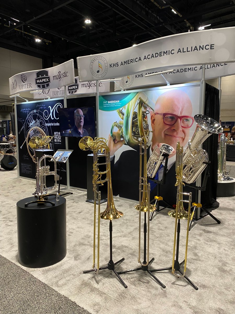 JupiterWinds's tweet photo. We are at The Midwest Clinic! Come see us at booth 213 and check out the new XO Brass Double Horn. #jupiterbandinstruments #xobrass #XOProHorn @xobrass https://t.co/xALN1je2Mj