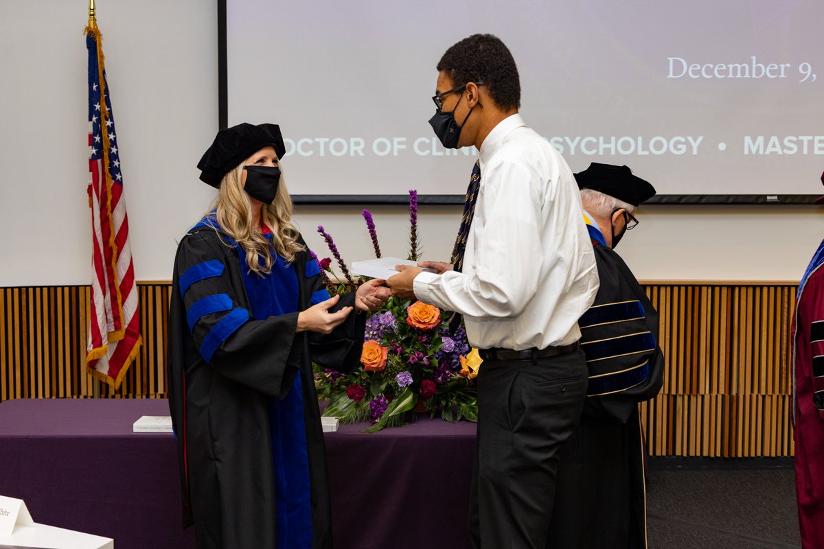 KCUpresident's tweet photo. Demand for behavioral health providers is expected to grow by 23% by 2030. Last week, we honored our newest #ClinicalPsychology students advancing into our doctoral program. We also granted Master of Arts in #PsyD degrees to third-year students. Congratulations to all! 
#KCUpsyD https://t.co/y4gjAORJ7o