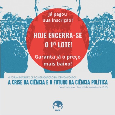 ✨Boa noite, pessoal!

🚨Hoje, 15 de dezembro, encerra-se o primeiro lote do pagamento das inscrições para o VII FBCP!

Já pagou sua inscrição? 👀 Corre lá para garantir o preço mais baixo: even3.com.br/viifbcp/ 💃🏾🕺🏽