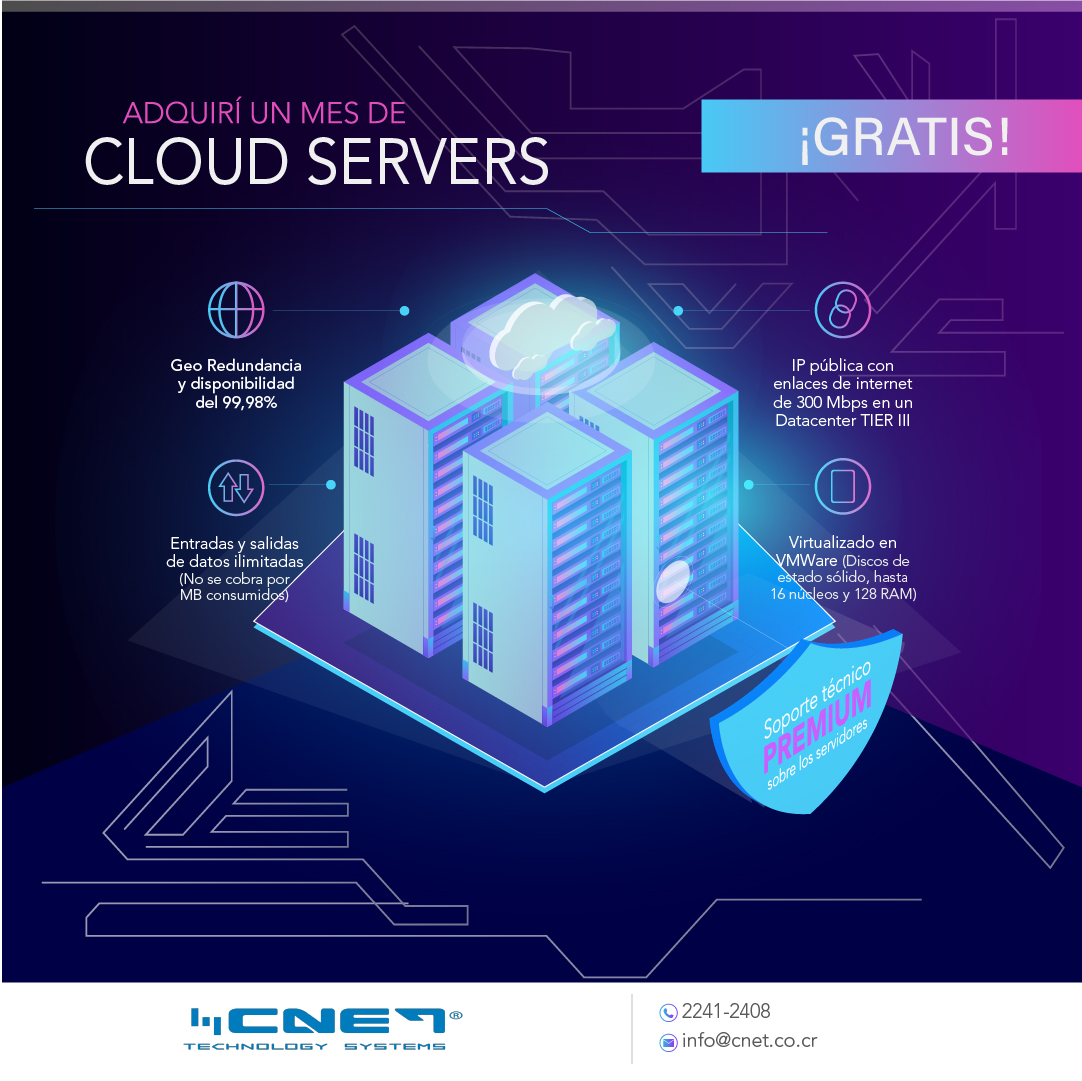 CNET_SA's tweet image. Deja de preocuparte en temas tecnológicos con nosotros, adquiere tu cloud server y te regalamos el PRIMER MES GRATIS. 🤯

Te ofrecemos un ambiente exclusivo que te permitirá crecer de forma flexible, sin limites ni conocimientos previos

Contáctanos a través de:
 ☎️2278-0869