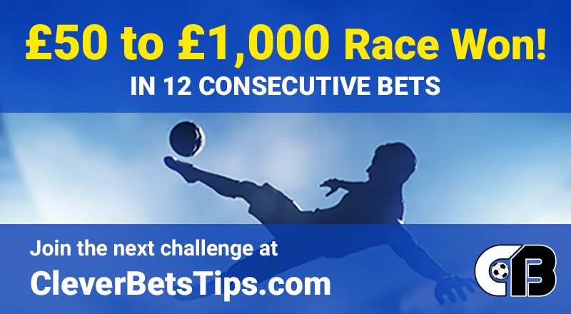 CleverBets's tweet photo. 🔥BOOOOM!!🔥 £1,000 WON!! ⚽️

Bet 12 of our £1,000 Tipster Challenge WINS AGAIN!! ✅

2 x £1,000 completions within 6 attempts!! ✅

Turn £50 into £1,000 with us next time, for only £6.99!! 💰

See the new winning challenge @
https://t.co/GlnrwOSRuK https://t.co/61gelCYIRb