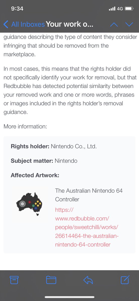 Nintendo copyright struck my design of Australia as an N64 controller.

This was the only original idea I have ever had in my life, it’s made me a total of $18 over 5 years, and Nintendo still won’t let it live.