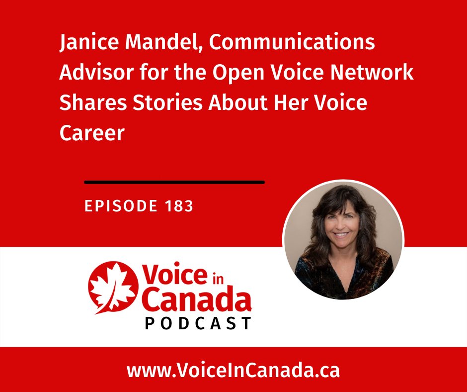 DrTeriFisher's tweet photo. Janice Mandel, @JaniceKMandel Communications Advisor for the Open Voice Network Shares Stories About Her Voice Career  https://t.co/5zK3PlEML0 #voice  #podcast #AI #storytelling#VoiceinCanada #openvoicenetwork #tech #voiceindustry #Canada https://t.co/bPj49tf5ib