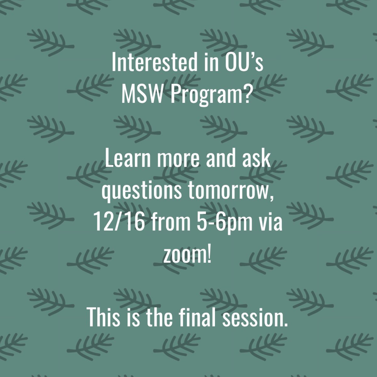 Oakland University Social Work tweet media