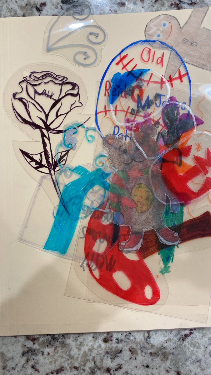 ShrinkyDinks time!!  This is my favorite geometry activity of the year. Love seeing how creative my students are #iloveteachingmath #geometry