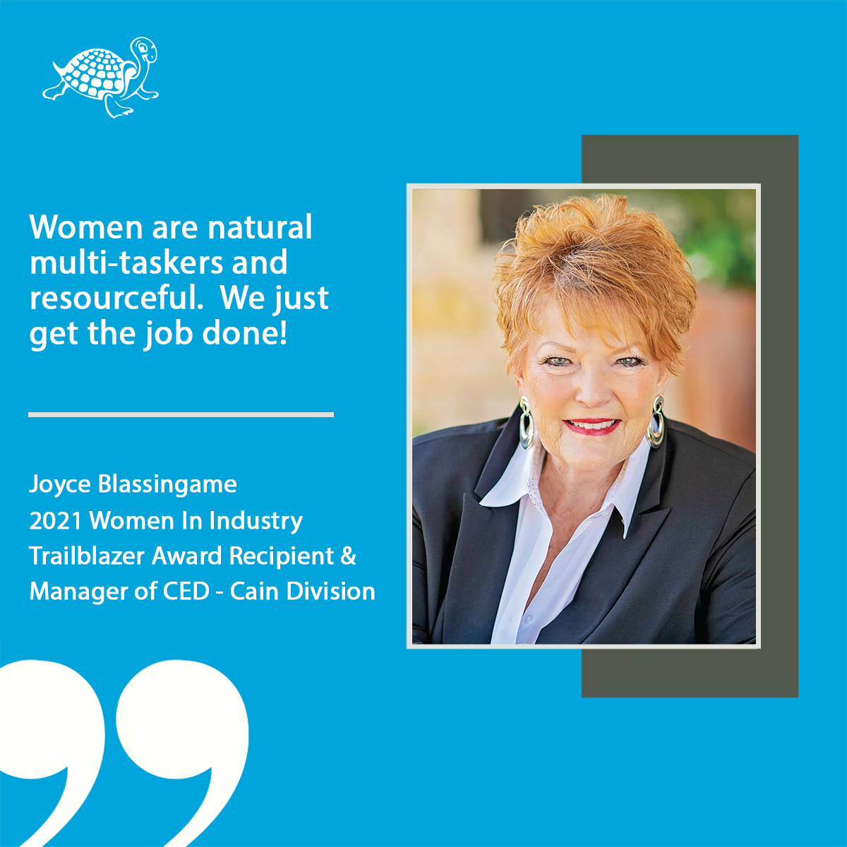 TurtleandHughes's tweet photo. We congratulate Joyce Blassingame &amp; all of our fellow #NAED women professionals who are getting the job done this week at #WomenInIndustry &amp; beyond. Joyce has set an incredible example of how to be a #trailblazer &amp; drive success &amp; change. @NAED_org @WBENCLive #wiredtowin #ced https://t.co/tdcrz511CA