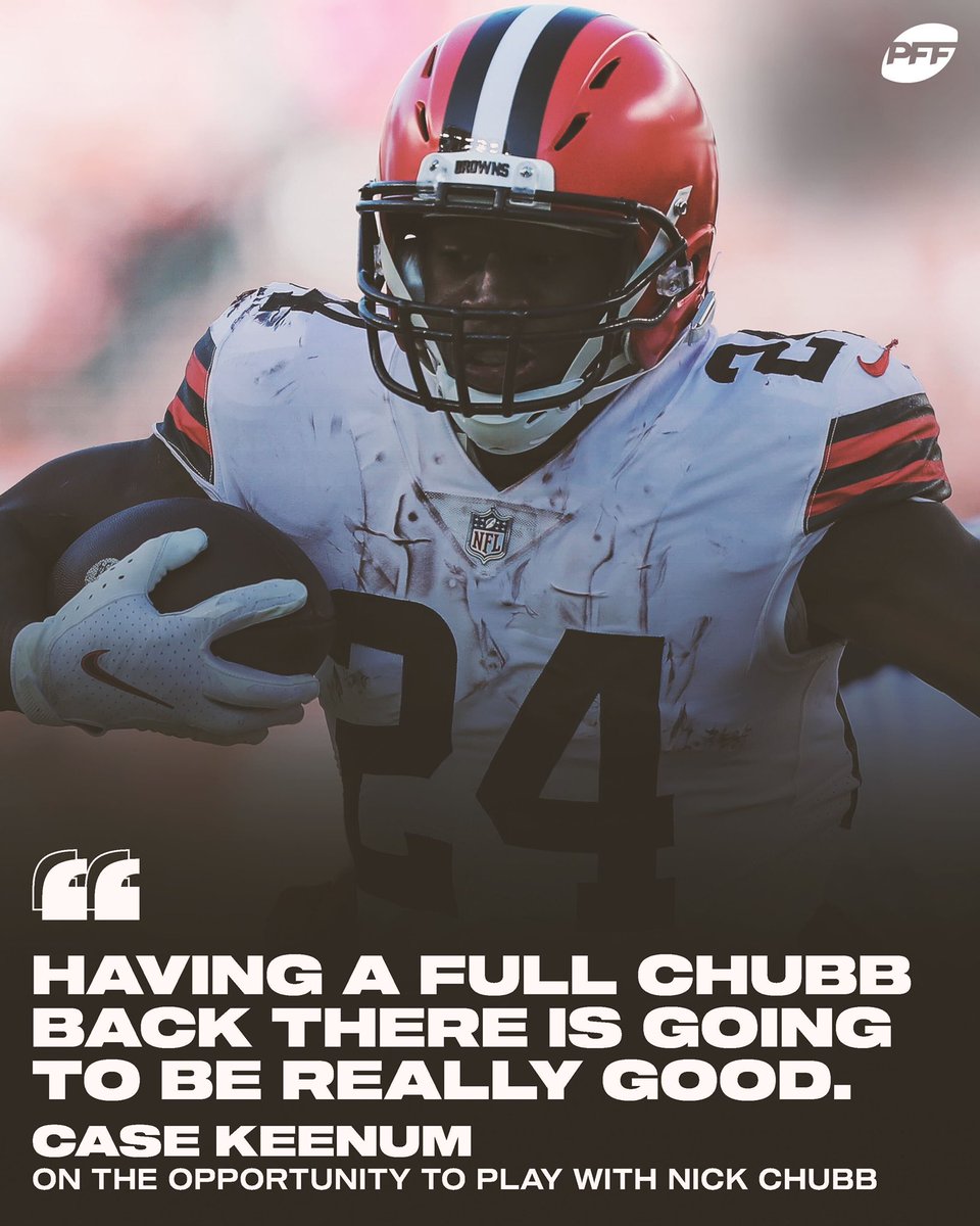 Case Keenum is excited to play with Nick Chubb!