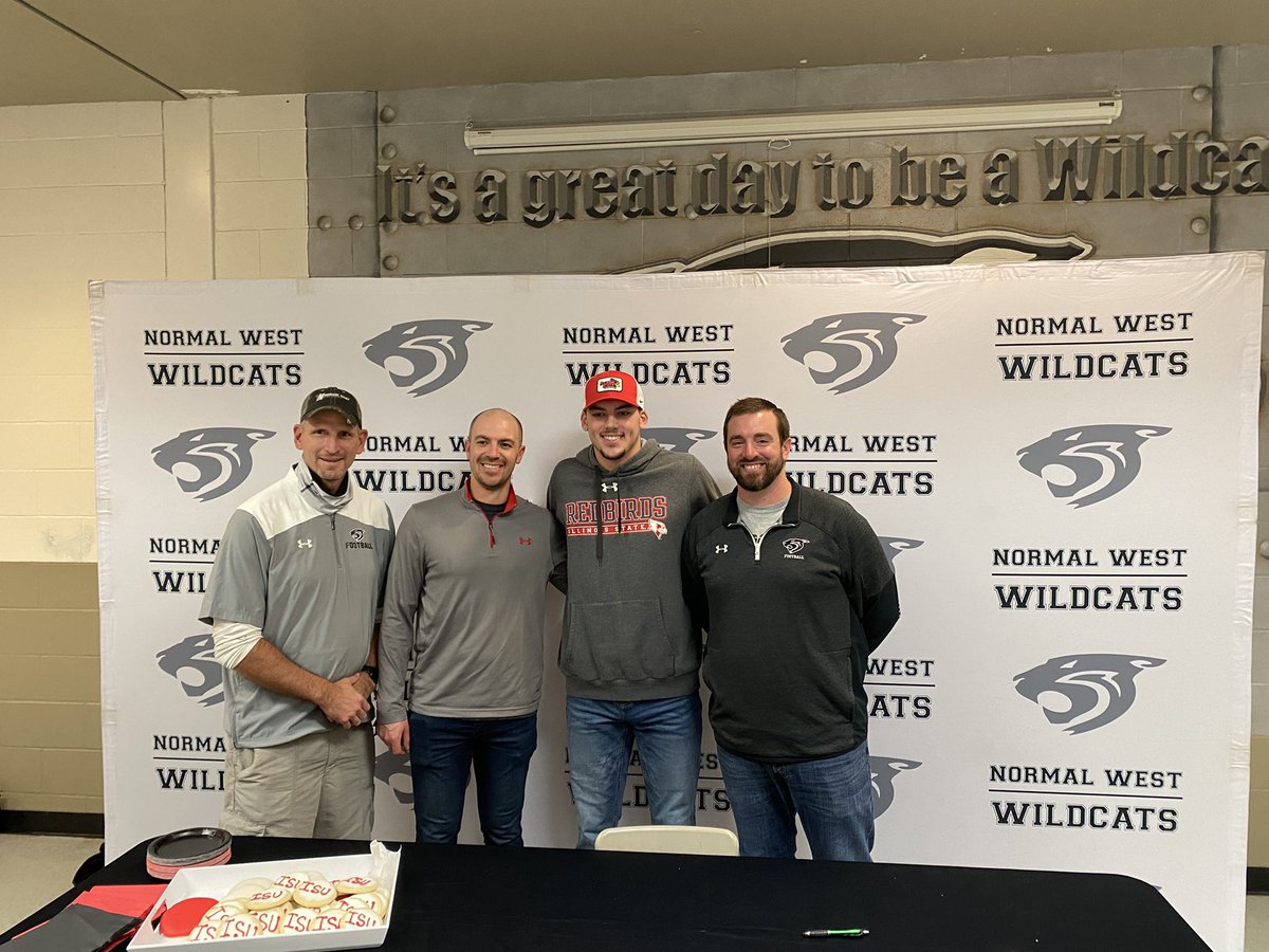 NCWHS_Football's tweet photo. Congratulations @MaxZiebarth on your signing with Illinois State Football!  Proud of you and excited for your future!
#WestFootball https://t.co/Vn7UlFy1Wy