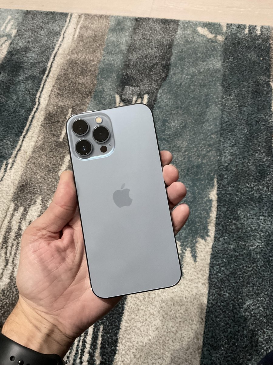 New toy in the house #iPhone13ProMax #SierraBlue