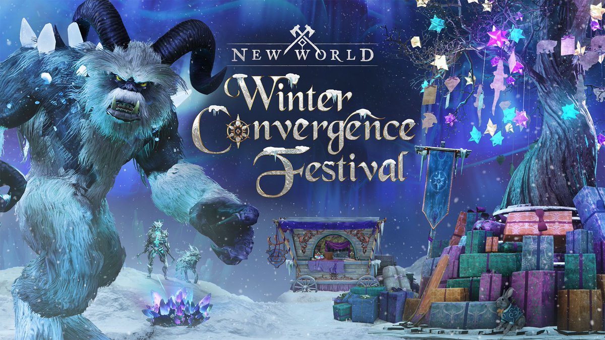 playnewworld's tweet photo. ❄️December is filled with holiday joy and winter festivities in Aeternum!

Take a sneak peak at the Winter Convergence Festival, coming soon to New World.

📜 https://t.co/bnDIztCSwa https://t.co/W1iTNVcF1d