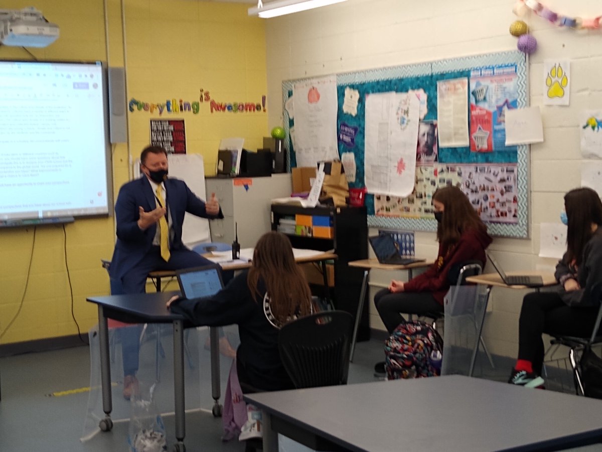JLefebvrePTHS's tweet photo. Thank you @RichHayzler for addressing the Teaching &amp; Learning Academy on their questions about PTHS and school climate and culture. Students had a great opportunity to relate their concerns both as learners and as prospective educators. @beth_sheridan6 @MichaelPortas @pthsnation https://t.co/C6YTWvVfSN