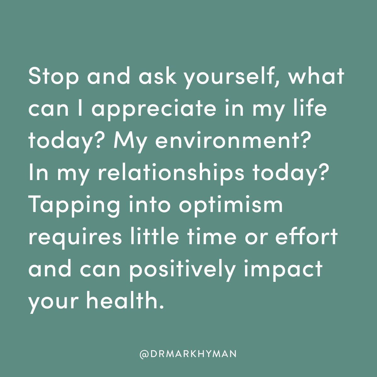 drmarkhyman's tweet photo. What are you appreciating today? Comment below! https://t.co/IBSUW1oKDs