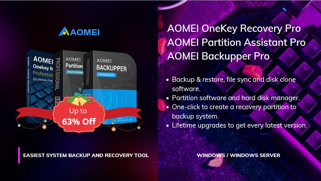 drecoverycoupon's tweet image. 63% Off - AOMEI Backup & Recovery Tool
datarecoverycoupons.com/aomei.html
#aomei #bigdata #backup #pc #server #computers #software #windows #WinPE #sale #datarecovery #app #coupons #discount #shopping #databackup #shoppingonline #onlineshopping #onlineshop #trend #trending