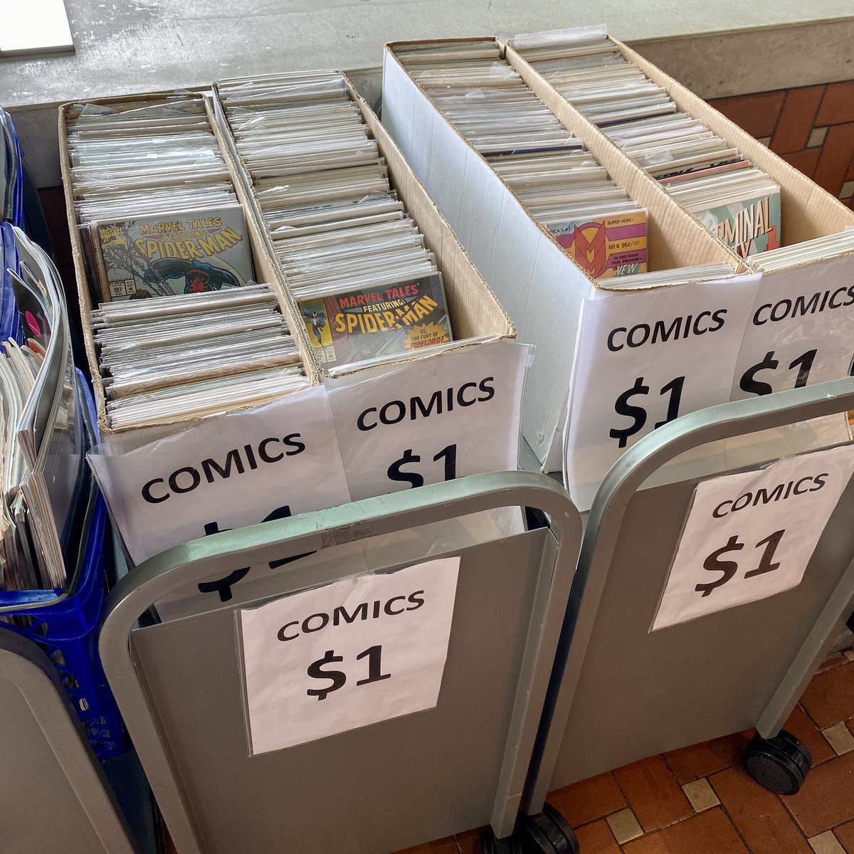 NowOrNeverComic's tweet image. They got comics at the @SDPublicLibrary! Lots of Marvel Tales Spidey reprints, Ennis Hellblazer, Ellis Hellstorm, Sam &amp;amp; Twitch, even a few issues of Miracleman. Just down the street from us, give ‘em a visit next time you’re downtown!