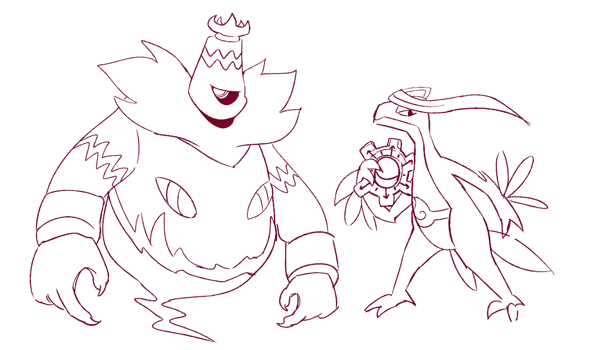 more pmd au doodles! some new designs arrive 👀 renchanting is looking a bit different here it seems~ 