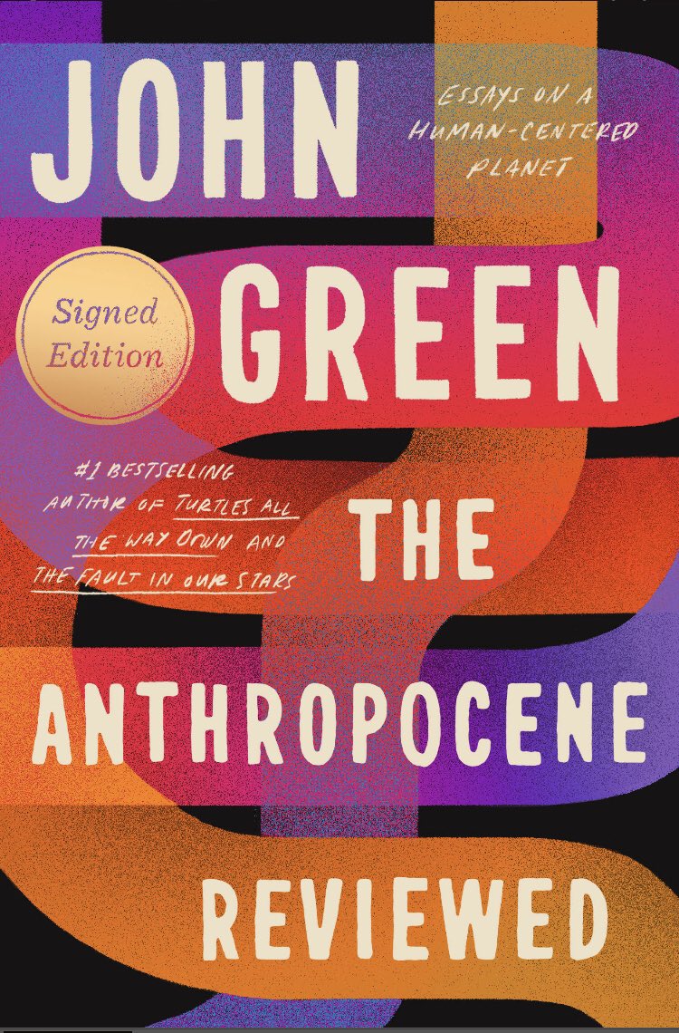 IndeedQuiteSo's tweet photo. My only nonfiction pick for #libfaves2021 is John Green’s tender, funny, wrenching, heartfelt, and hopeful THE ANTHROPOCENE REVIEWED, which you should listen to in audiobook form. https://t.co/FhhMFO5Zwd